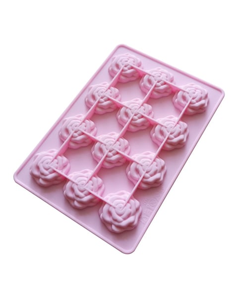 12 Cavity Silicone Flower Soap Mold Candy Molds Chocolate Molds Mixed Flower Shapes Cake Mold Cupcake Backing mold Muffin pan Handmade soap silicone Moulds