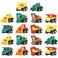 Fajiabao Pull Back Mini Cars 18 Pieces Bulldozer Excavator Truck for Kids Construction Vehicles Toy Micro Machines Car Set Mini Cake Toppers Supplies Birthday Decorations Kits- Color Random