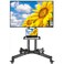 Mount Mobile TV Stand With Wheels Heavy Duty Universal Rolling TV Cart Fits Most 32&rdquo; &ndash; 75&rdquo; LED LCD TVs with Shelf and Mount Black