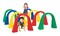 Rbwtoys Indoor-Outdoor Premium Quality Plastic Blocks Set And Brain Storming Games For Childs RW-16635 88&times;20&times;71cm