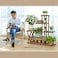 LINGWEI Flower Plant Stand Shelf Bamboo Pot Display Stand Rack Plant Stand Flower Racks Plant Shelf Wooden Stand Flower Shelf Style-1