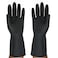 SAFEYURA Multipurpose Natural Gum Rubber Reusable Cleaning Gloves (Color: Black, Size: 8.5 Inch)