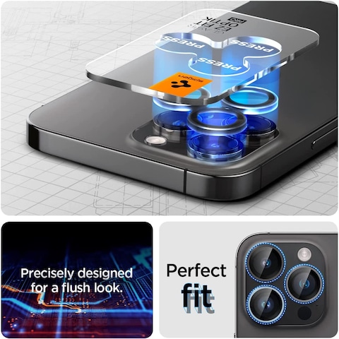 Spigen GLAStR EZ-Fit Optik PRO Camera Lens Screen Protector designed for iPhone 14 PRO and iPhone 14 Pro MAX (2022) - Zero One [2 PACK]