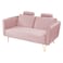 In House Rosela 2 In 1 Sofabed Velvet Upholstered - Light Pink