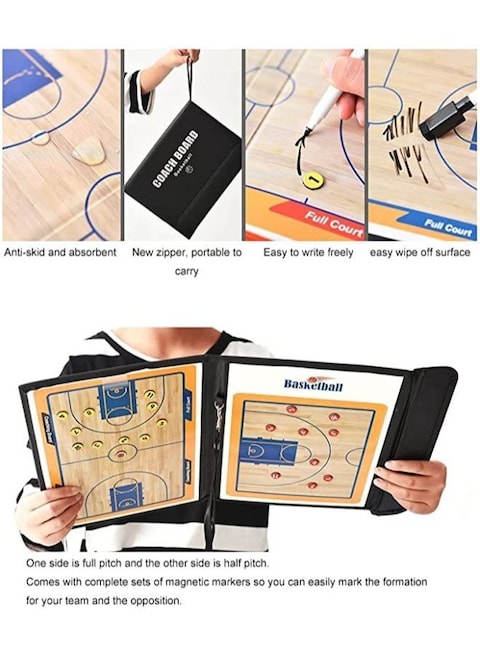 Generic Portable Strategy Basketball Coach Board Kit Tactical Magnetic Board Kit With Marker Pen