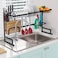 Generic Dish Drying Display Rack Stand Shelf Shelves, Draining Rack Sink Organizer With Utensil Holder Hooks For Kitchen Counter Storage Organizer For Dishes, Utensil