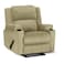 In House Velvet Rocking Cinematic Recliner Chair With Cups Holder - Dark Ivory - Lazy Troy