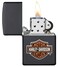 Zippo 49196 Harley-Davidson&reg; Texture Print Classic Logo Black Matte Lighter