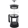 Any Morning French Press Coffee and Tea Maker, Borosilicate Glass Coffee Press, Stainless Steel Filter, Durable and Heat Resistant, Black (350 ml, 11.80 oz, 2 Cup)