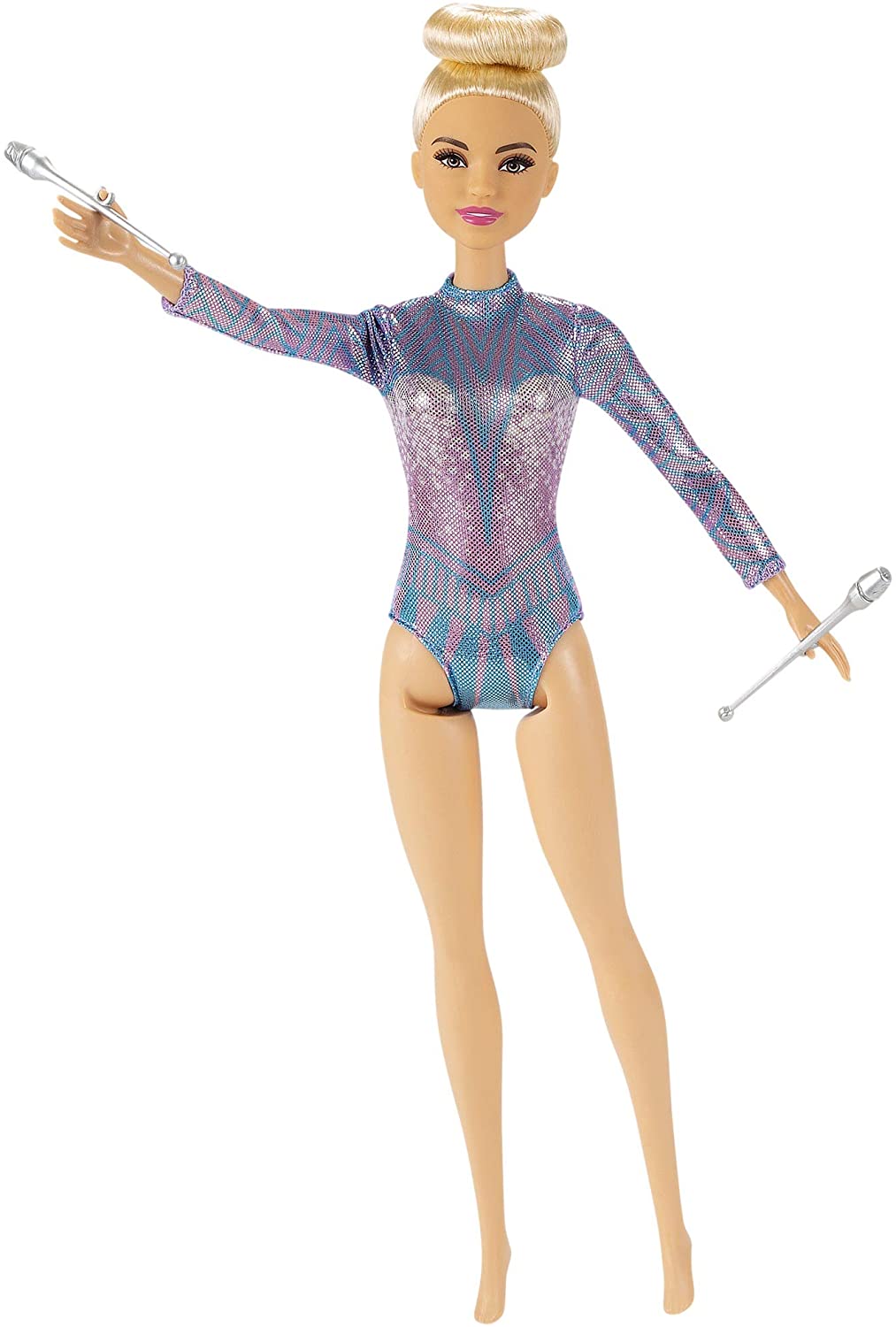 Barbie Rhythmic Gymnast Blonde Doll (12-In/30.40-Cm), Leotard &amp; Accessories Gtn65