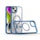 Moxedo Magnetic Protective Case 360 Protection Clear Case Hard PC with Built-in Strong Magnets Compatible with MagSafe Designed for iPhone 14 6.1 inch (Blue)