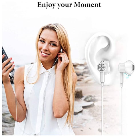 HiFi Stereo Earphone With Type-C Connector White