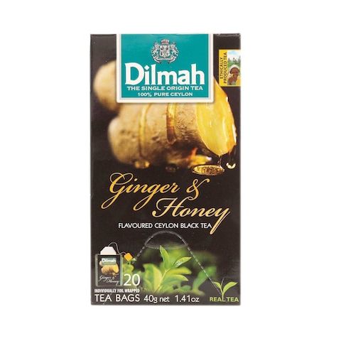 Dilmah Flavoured Tea Bags With Ginger &amp; Honey 40g&times;20