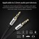 Baseus 3.5mm Audio Cable Aux Braided To Male Stereo Auxiliary Jack Compatible For Phone Tablets Car Home Stereos Headphones Speaker 1.5 Meter Black/Silver