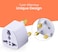 Universal Power Plug for UAE/KSA/UK/HK, 3 Pin Travel Adapter, Power Converter Socket for US/AU/JP/CN - (Pack of 2)