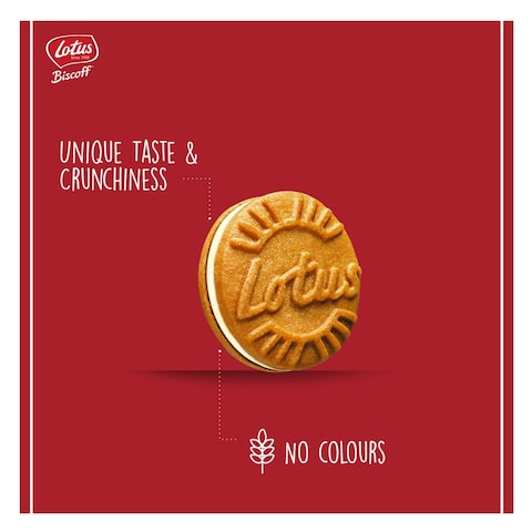 Lotus Biscoff Vanilla Cream Biscuits 150g x Pack of 2