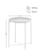 Zenhome Round Steel Table, White, 45X53X45cm