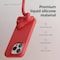 HYX Compatible with iPhone 15 Pro Max Case, Liquid Silicone Case, Full Body Protective Cover, Shockproof, Slim Phone Case, Anti-Scratch Soft Microfiber Lining, 6.7 inch (Red)