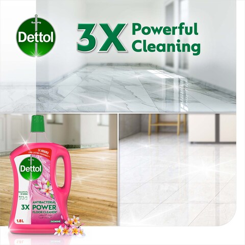 Dettol Jasmine 3X Power Antibacterial Floor Cleaner, 1.8L