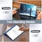 For Samsung Galaxy Tab S9 Plus 12.4-Inch, Translucent Back Tri-Fold Stand Protective Tablet Case Cover, Support S Pen Charging Auto Wake/Sleep Blue