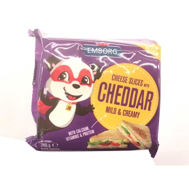 Emborg Cheese Slices With Cheddar Mild &amp; Creamy 200g