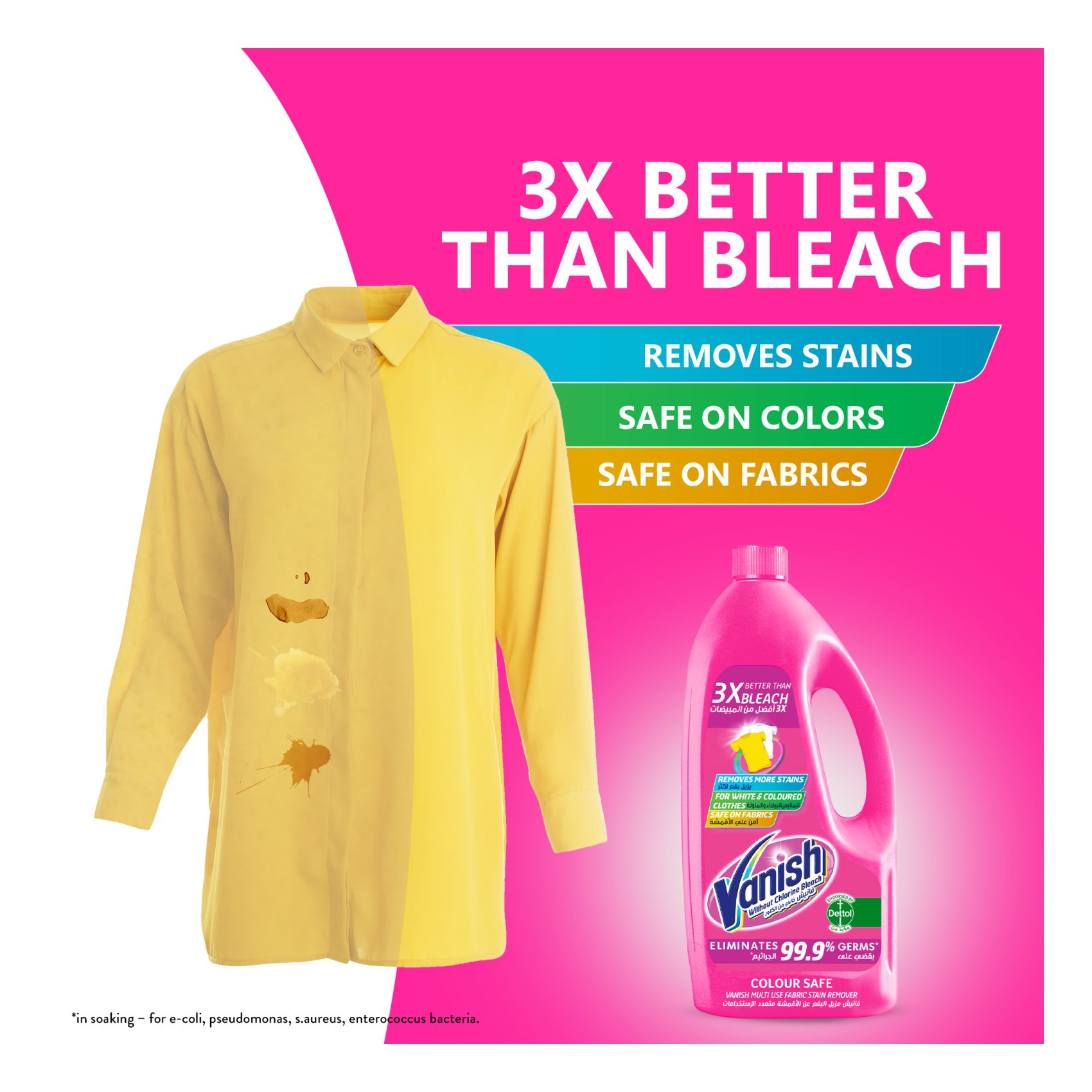 Vanish Multi Use Fabric Stain Remover Pink 1.8L