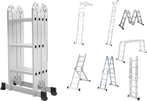 Multipurpose Aluminium Ladder 3.7 Mtr (12 Steps) For Home Office Factory and Professional Maintaince works