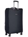 Eminent Expandable Luggage Trolley Bag Soft Suitcase for Unisex Travel Polyester Shell Lightweight with TSA lock Double Spinner Wheels E765SZ Medium Checked 24 Inch Black