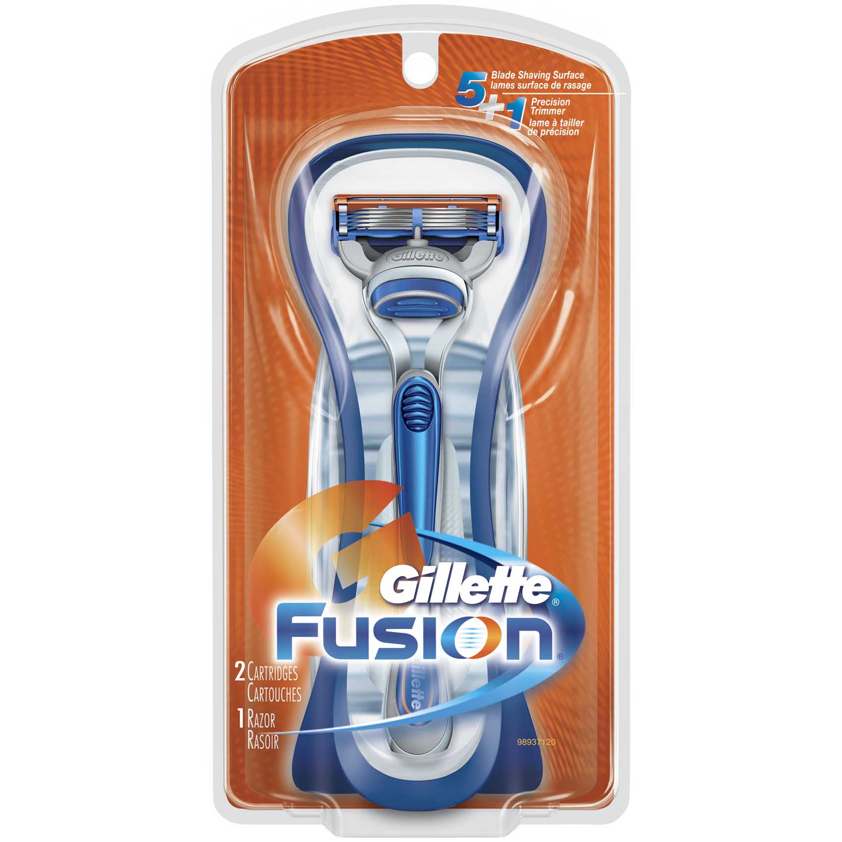 Gillette Fusion Men'S Razor Handle And 2 Razor Blade Refills 2 Count product thumbnail 2