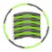 Lixada-6/7/8 Section Fitness Sport Hoop Removable Foam Hoop Adult Gymnastic Hoop Gym Body Building Thin waist Fitness Circle Equipment [Green + Gray]