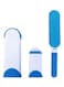 Generic - Double Sided Reusable Pet Fur Remover With Self-Cleaning Base Blue/White