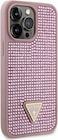CG Mobile Guess Rhinestone Case With Triangle Logo For iPhone 15 Promax - Pink