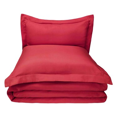 Home&amp;Beyond Micro Fibre Duvet Cover Single Burgundy