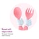 Minnie Patterned Fork and Spoon TRHA29055