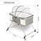 Teknum 3 - IN - 1 Baby Cot / Cradle w / Mosquito net &amp; Wheels - Dark Grey