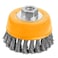 Tolsen,Cup twist wire brush with nut (INDUSTRIAL),77569,Size: 4"