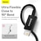 Baseus iPhone Cable USB to Lightning-Fast Charging Cable Charger Cable 2.4A Lightning Cord Compatible for iPhone 14/14 Pro/14 Plus/14 Max iPhone 13 Pro 12 Pro Max 11 XS SE 7 Plus 6S iPad Pro 2M Black