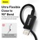 Baseus iPhone Cable USB to Lightning-Fast Charging Cable Charger Cable 2.4A Lightning Cord Compatible for iPhone 14/14 Pro/14 Plus/14 Max iPhone 13 Pro 12 Pro Max 11 XS SE 7 Plus 6S iPad Pro 2M Black