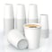 8 oz - White Coffee Paper Cups for Tea Water and Cocoa 50 ct