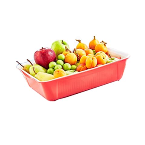 Rectangular Bowl With Stainer Assorted