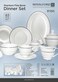Royalford Premium Fine Bone Dinner Set, 83Pcs Plates &amp; Bowls, RF11045, Eco-Friendly Dinner Set, Plates, Dishes, Bowls, Cup, Saucer, Tea Set, Service For 12