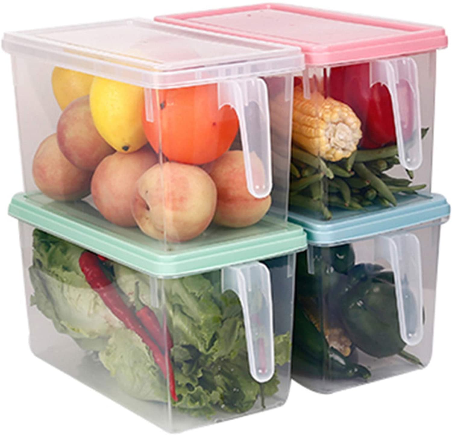 Buy Triangle Fridge Plastic Food Storage Container & Organizer With Lid ...