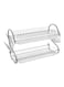 Generic 2-Tier Stainless Steel Dish Drying Rack With Drain Board Silver 55X38X22Centimeter