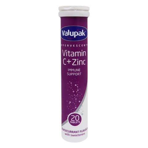 Valupak Vitamin C + Zinc Immune Support Tablets 20 Pieces