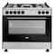Beko Ge 15120 Dx Freestanding Cooker Silver And Black