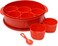 oliveware Stylo Spice box with spoon, BPA free, Ideal for Kitchen, 7 small Containers (150ml) - Red














