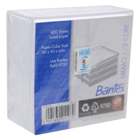 BANTEX MEMO 1/2 CUBE WHITE