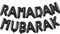 Party Time Black 16&quot; Ramadan Mubarak Foil Balloon Banner Party Decoration Supplies Ramadan Decoration Black Balloons for Muslim Ramadan