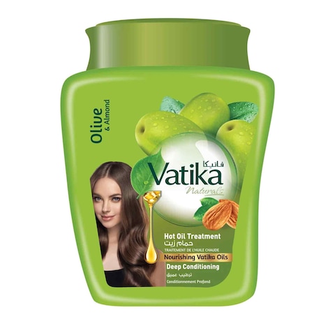 Buy Vatika Naturals Deep Conditioning Hammam Zait Olive Almond 500g in Saudi Arabia