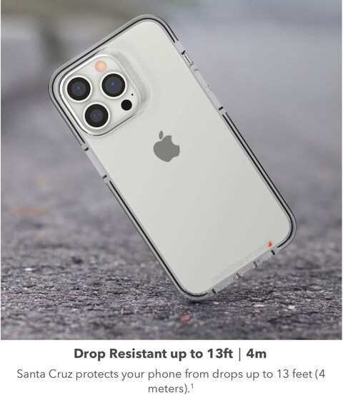 Gear4 Santa Cruz designed for iPhone 13 case cover with D3O Impact Protection upto 13 Feet / 4 Meter - Black